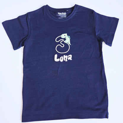 Personalisiertes Geburtstags T-Shirt Dino/Einhorn